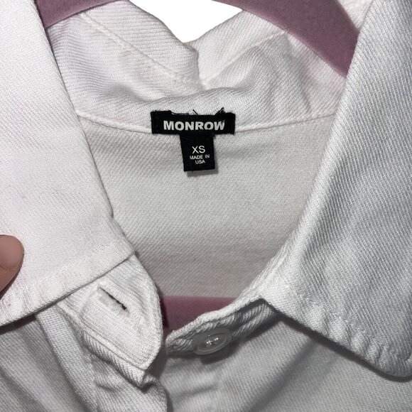 Monrow Womens Romper Size XS White Pockets Button Down Collared Pure Cotton - Picture 4 of 7